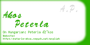 akos peterla business card